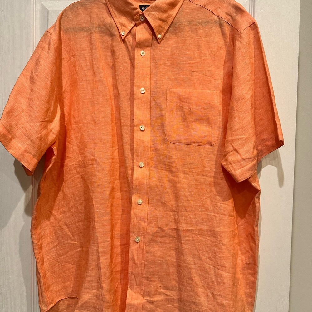 Brooks Brothers Orange Casual Button Down Shirt